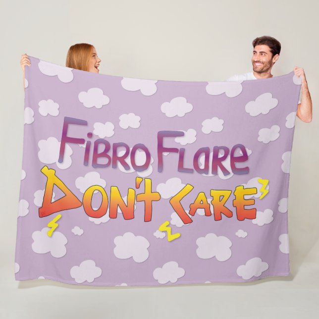Fibro Flare bryr sig inte Fleecefilt (På plats)