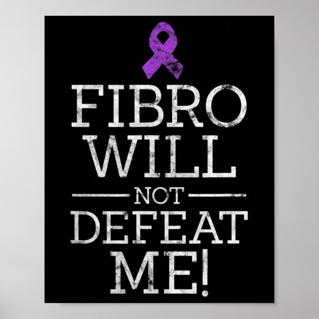 Fibro kommer inte att svika mig Fibromyalgia Aware Poster (Framsidan)