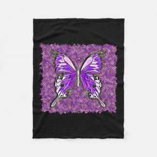 Fibro Lupus Stached Glass Butterfly Art Spoonie Fleecefilt