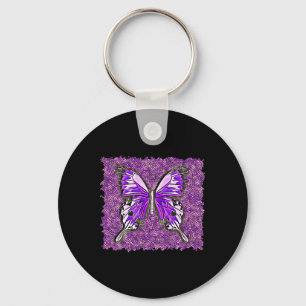 Fibro Lupus Stached Glass Butterfly Art Spoonie Nyckelring