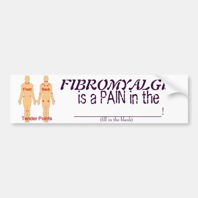 Fibro smärta i? Bildekal (Framsidan)
