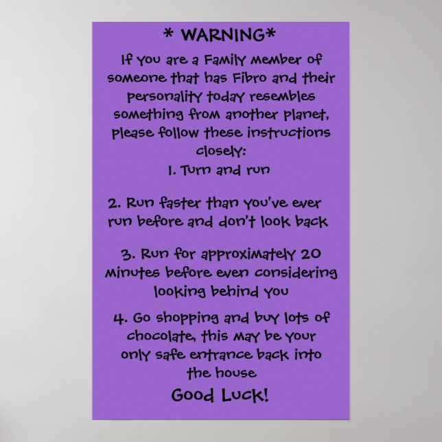 Fibro-varning Poster (Framsidan)