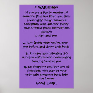 Fibro varningsaffisch poster