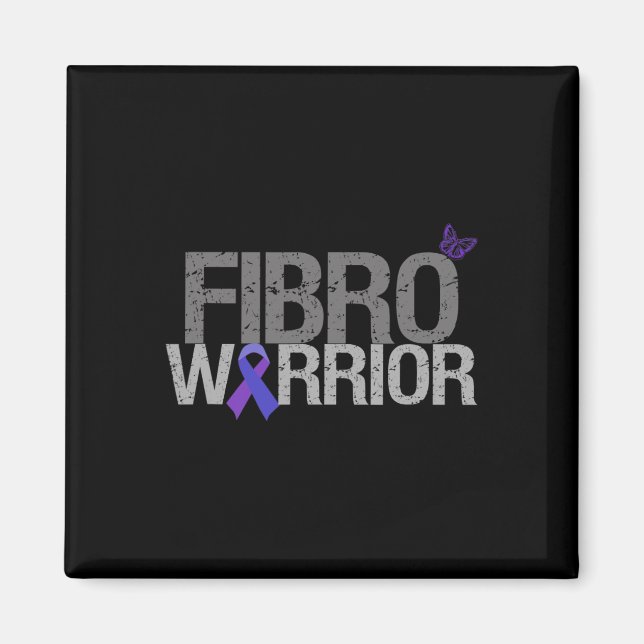 Fibro Warrior - Fibromyalgia Awareness Magnet (Framsidan)