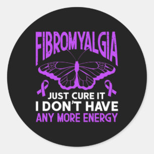 Fibro Warrior Fibromyalgia precis boka det Runt Klistermärke