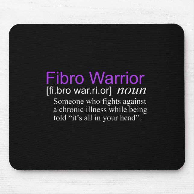 Fibro Warrior Fibromyalgiamedvetenhet  Musmatta (Framsidan)