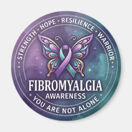 Fibro Warrior | Hopp Resiliens | Fjärilsband Magnet