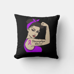Fibro Warrior Obrytlig Fibromyalgi Medvetenhet Kudde