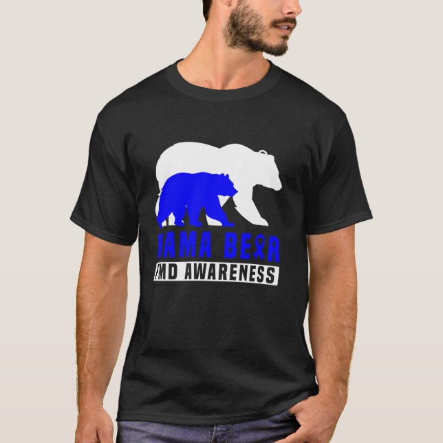 Fibromuskulärt dysplasi Mamma Bear Support Mor M T Shirt (Framsida)