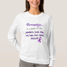 Fibromyalgi är en smärta i... Lila band T Shirt