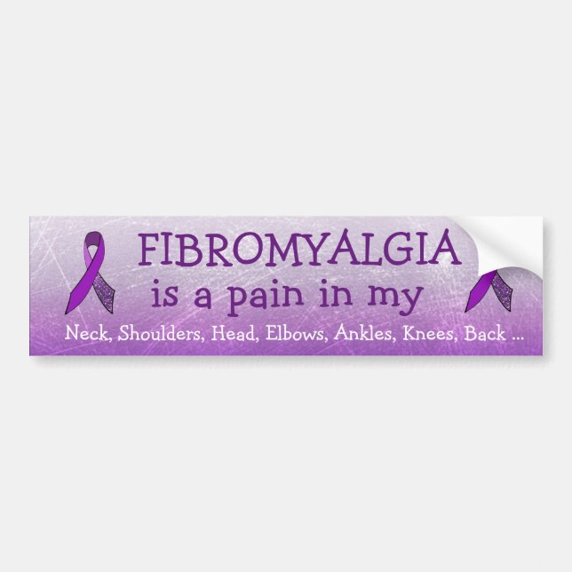 Fibromyalgi är en smärtsam del av ... Bumper Stick Bildekal (Framsidan)