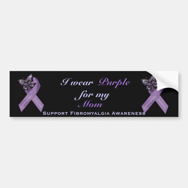 Fibromyalgi Awareness Bumper Sticker Bildekal (Framsidan)