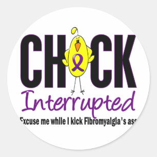 Fibromyalgi Chick avbruten Runt Klistermärke
