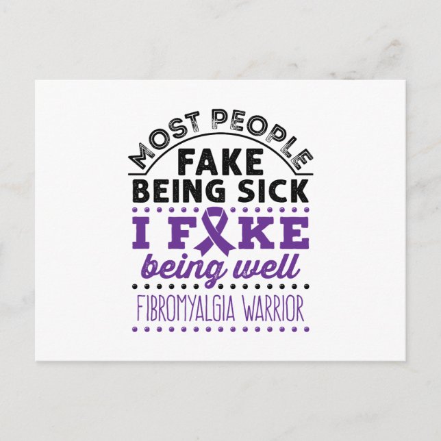 Fibromyalgi Krigare Falskt Att Må Bra Vykort (Framsida)