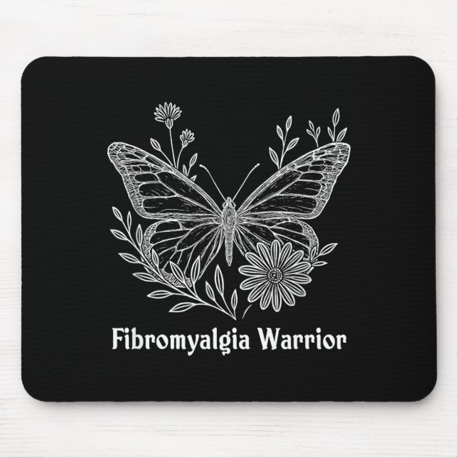 Fibromyalgi Krigarkännedom Fjäril Osynlig Musmatta (Framsidan)