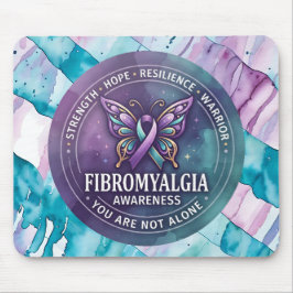 Fibromyalgi medvetandeskapande fjärilsband musmatta
