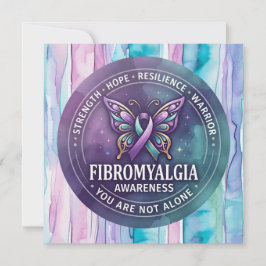 Fibromyalgi medvetandesymbol fjärilsband kort