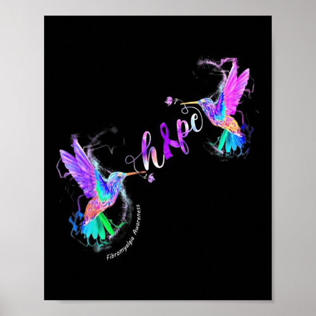 Fibromyalgi Medvetenhet Hopp Självmordsförebyggand Poster (Framsidan)