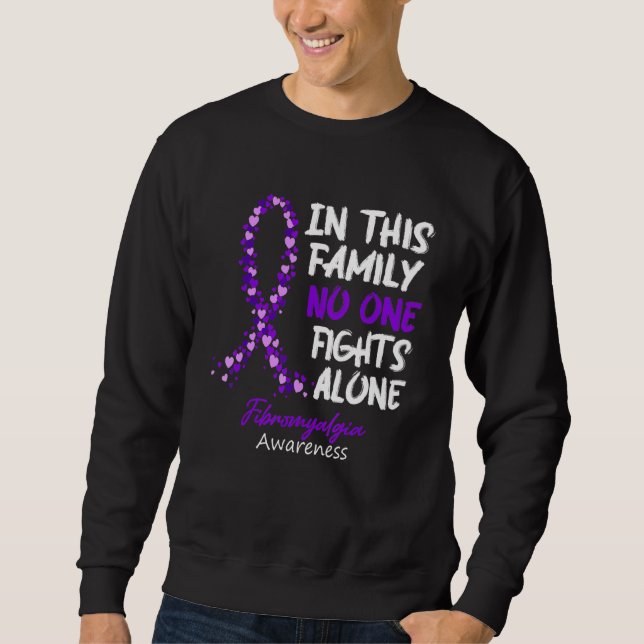 Fibromyalgi Medvetenhet i den här familjen strider Lång Ärmad Tröja (Framsida)