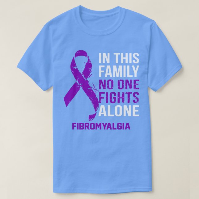 Fibromyalgi Medvetenhet ingen kämpar Ensam Hoppet  T Shirt (Design framsida)