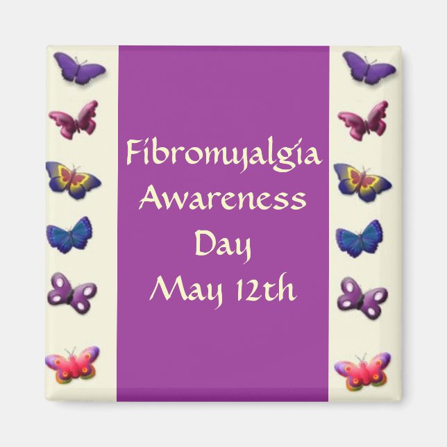 Fibromyalgi Medvetenhet.. Magnet (Framsidan)