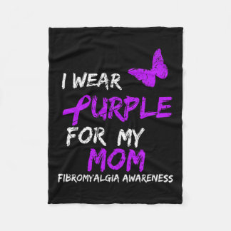 Fibromyalgi Medvetenhet om Bära Lila för Mamma 5 Fleecefilt