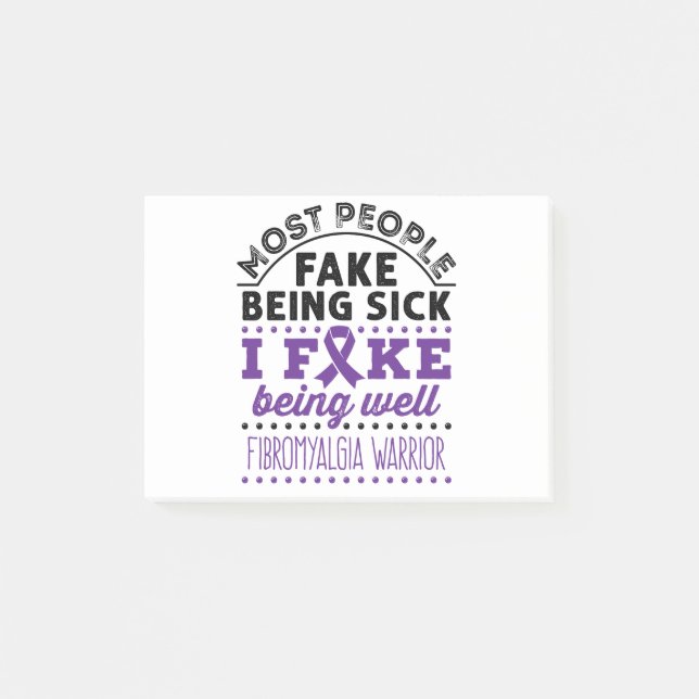 Fibromyalgi Warrian är välmående Post-it Block (Framsida)