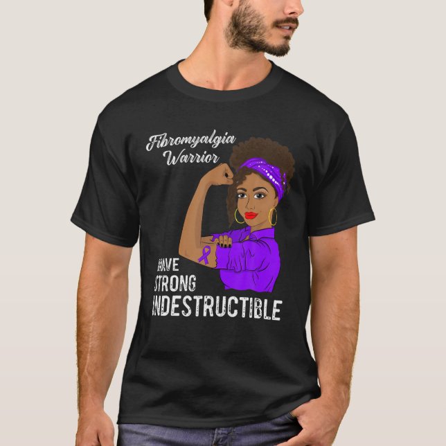 Fibromyalgi Warrior Indestrucsible Chronic Pain A T Shirt (Framsida)
