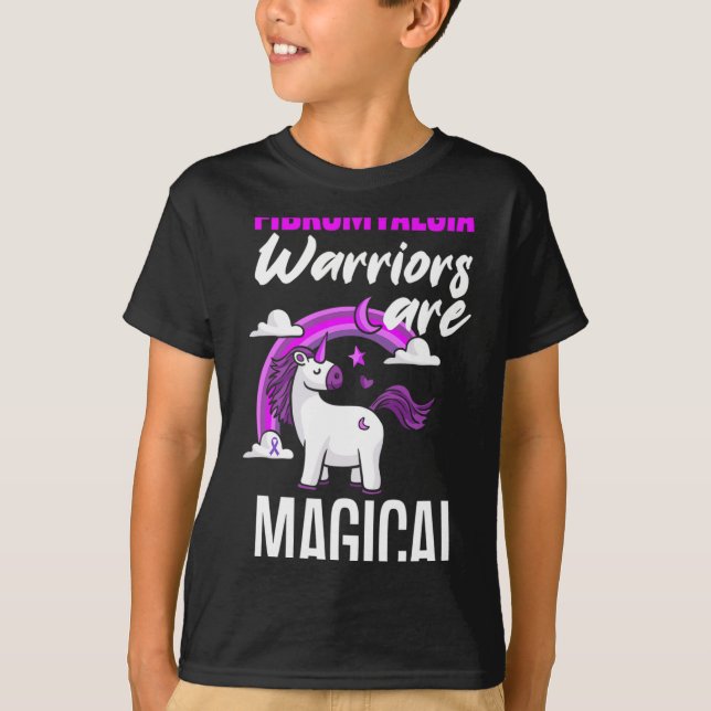 Fibromyalgi Warriors är Magic Unicorn Fibromya T Shirt (Framsida)