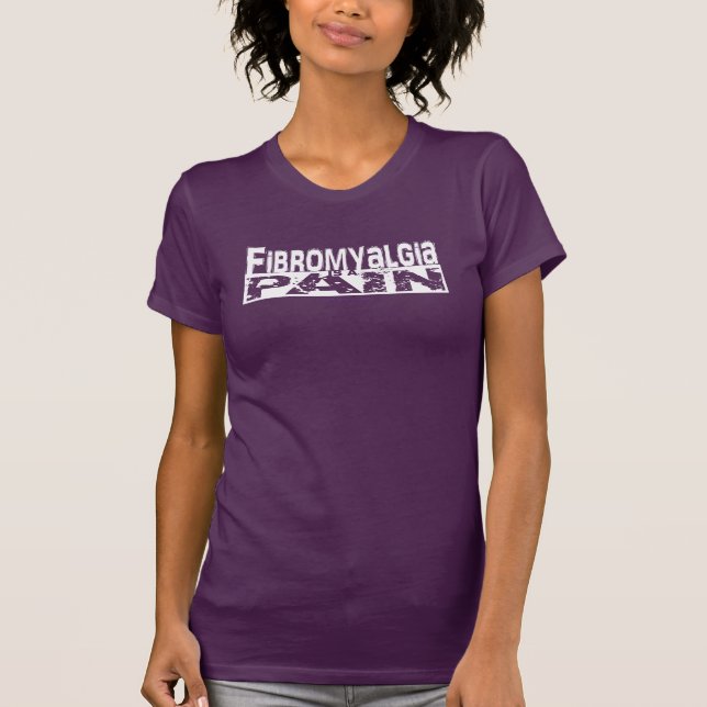 Fibromyalgia är en smärtsam Mörk Shirt White Graph T (Framsida)
