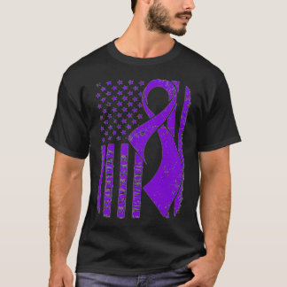 Fibromyalgia Awareness American Flag Nobody Fight T Shirt