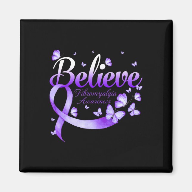 Fibromyalgia Awareness Butterfly 1 Magnet (Framsidan)