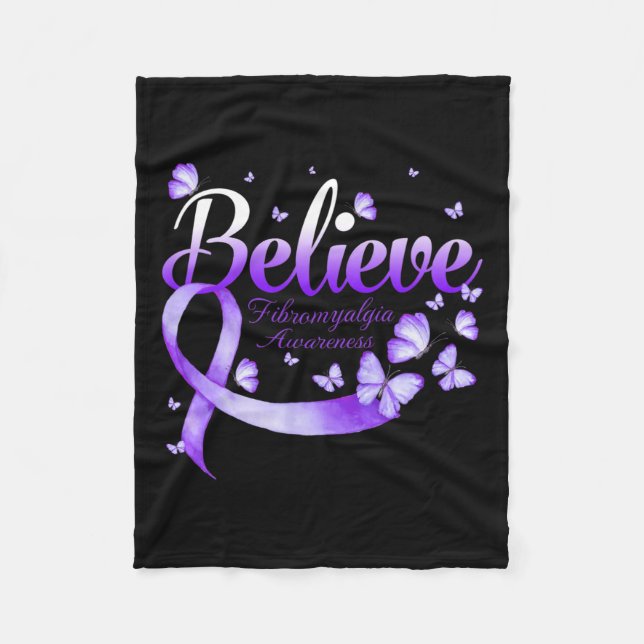 Fibromyalgia Awareness Butterfly Fleecefilt (Framsidan)