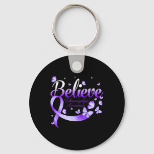 Fibromyalgia Awareness Butterfly Nyckelring