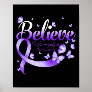 Fibromyalgia Awareness Butterfly Poster