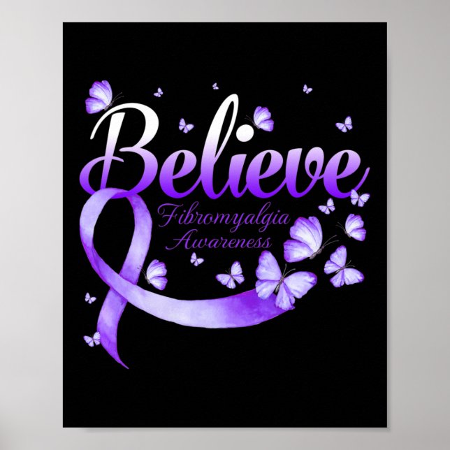 Fibromyalgia Awareness Butterfly Poster (Framsidan)