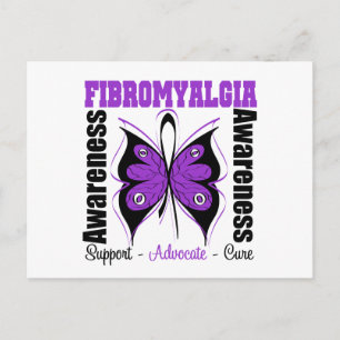 Fibromyalgia Awareness Butterfly Vykort