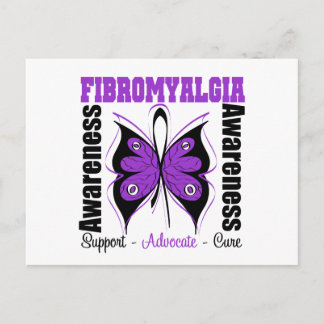 Fibromyalgia Awareness Butterfly Vykort