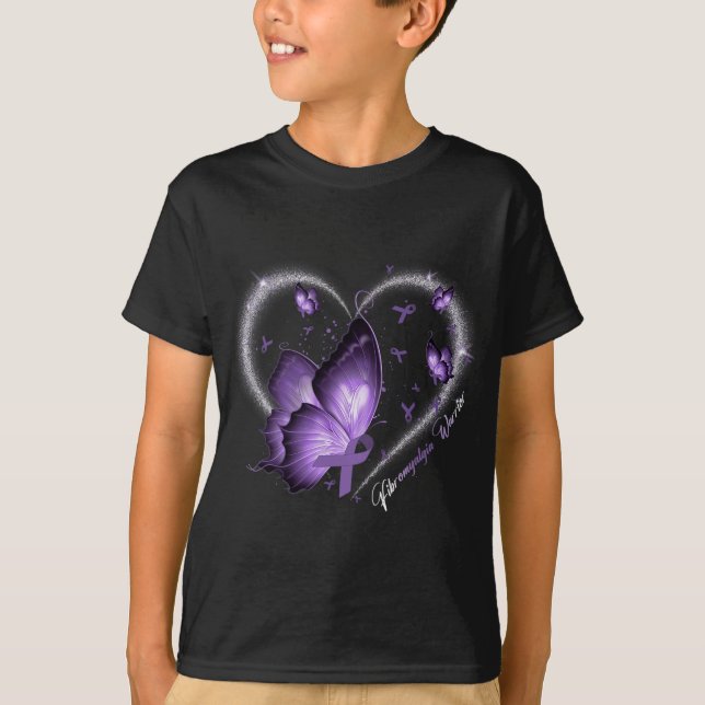 Fibromyalgia Awareness Day Warrior Survivor Butter T Shirt (Framsida)