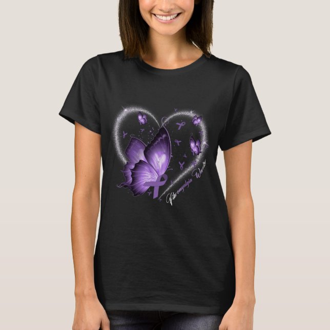Fibromyalgia Awareness Day Warrior Survivor Butter T Shirt (Framsida)