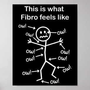 Fibromyalgia Awareness - Detta är vad fibro känner Poster