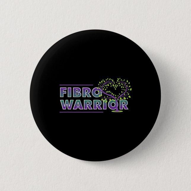 Fibromyalgia Awareness Fibro Warrior Graphic Heart Knapp (Framsida)