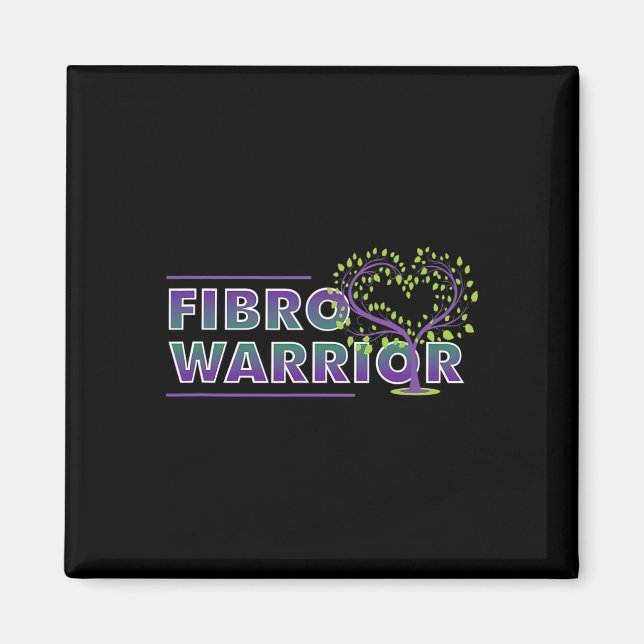 Fibromyalgia Awareness Fibro Warrior Graphic Heart Magnet (Framsidan)