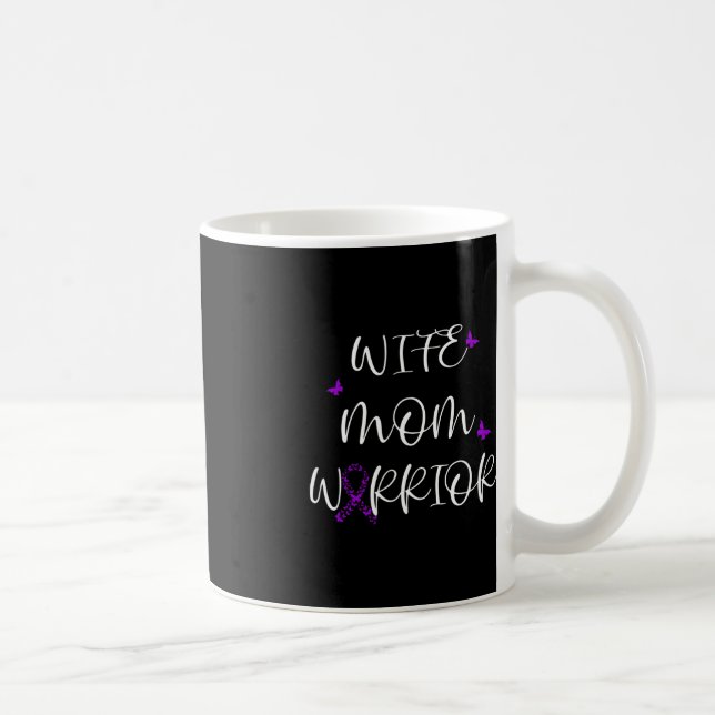 Fibromyalgia Awareness Fibro Warrior Ovisible Ill Kaffemugg (Höger)