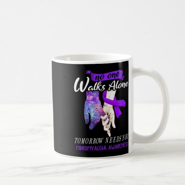 Fibromyalgia Awareness Ingen går Ensam imorgon Kaffemugg (Höger)
