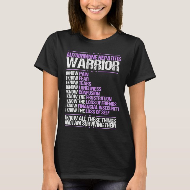 Fibromyalgia Awareness Jag känner Pain Lila Ribbon T Shirt (Framsida)