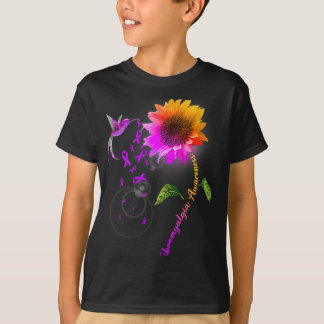 Fibromyalgia Awareness Lila Solros Hummingbir T Shirt