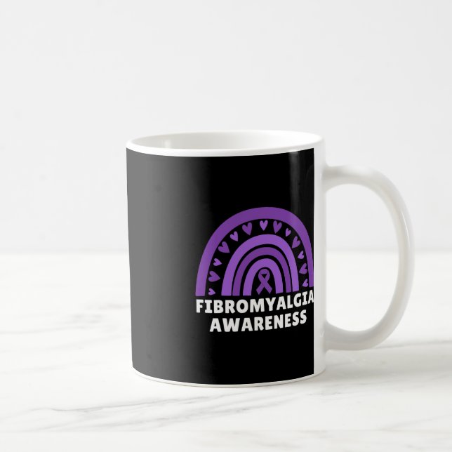 Fibromyalgia Awareness Manar Women Cute Rainbow Fi Kaffemugg (Höger)