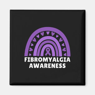 Fibromyalgia Awareness Manar Women Cute Rainbow Fi Magnet