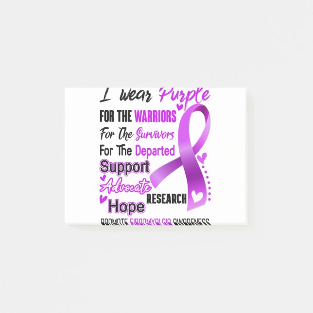 Fibromyalgia Awareness Month Ribbon Gifts Post-it Block (Framsida)
